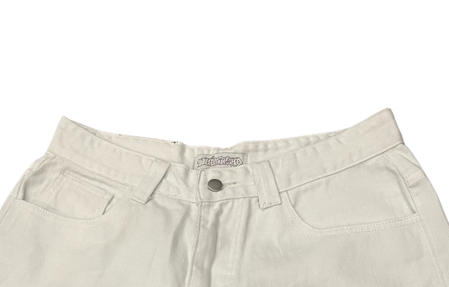 $33 WHITE BAGGY JEANS