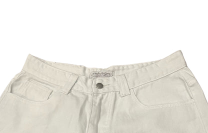 $33 WHITE BAGGY JEANS